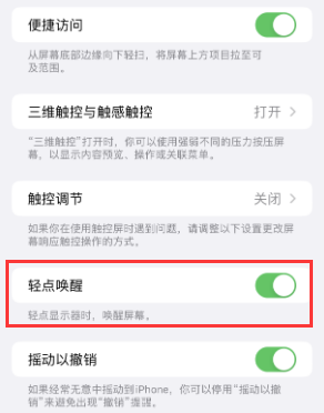 洞口苹果授权维修站分享iPhone轻点无法唤醒怎么办