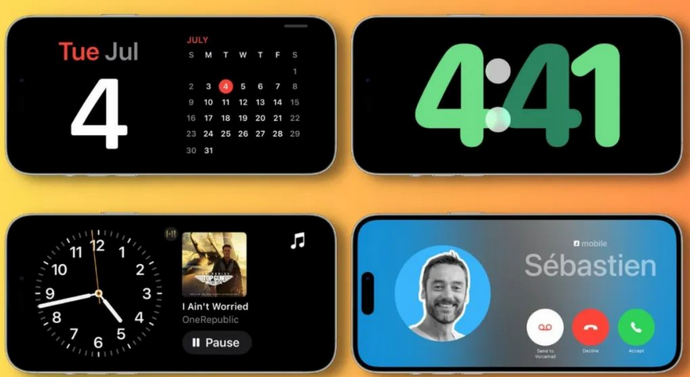 洞口苹果手机维修分享iOS17横屏充电待机显示有什么好处 