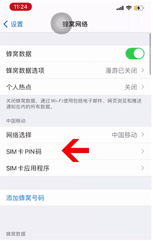 洞口苹果14维修网分享如何给iPhone14的SIM卡设置密码 