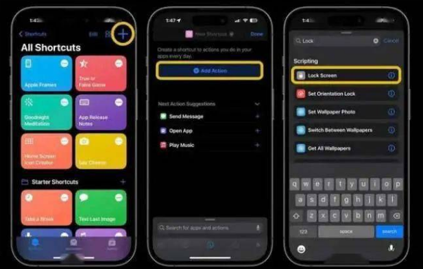 洞口苹果14锁屏维修店分享iPhone14升级iOS16.4后如何创建锁屏快捷方式 