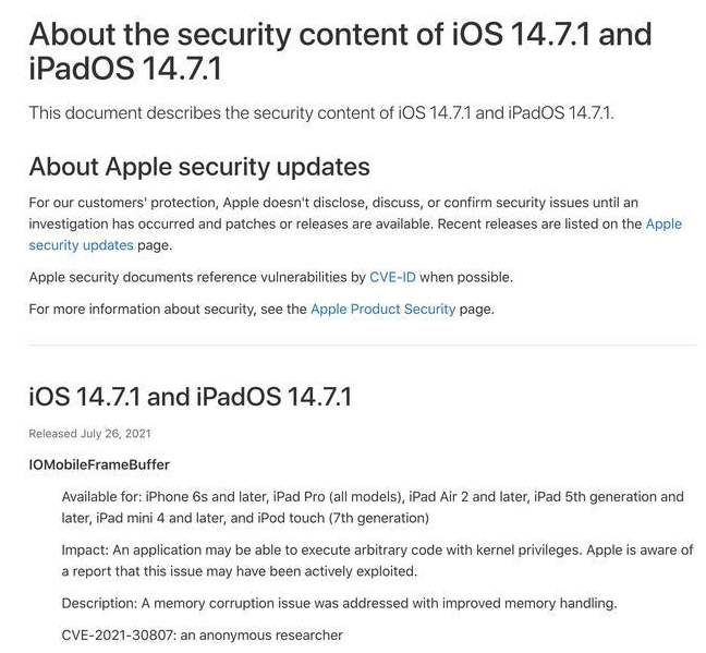 洞口苹果手机维修分享iOS 14.7.1 正式版更新内容及升级方法 